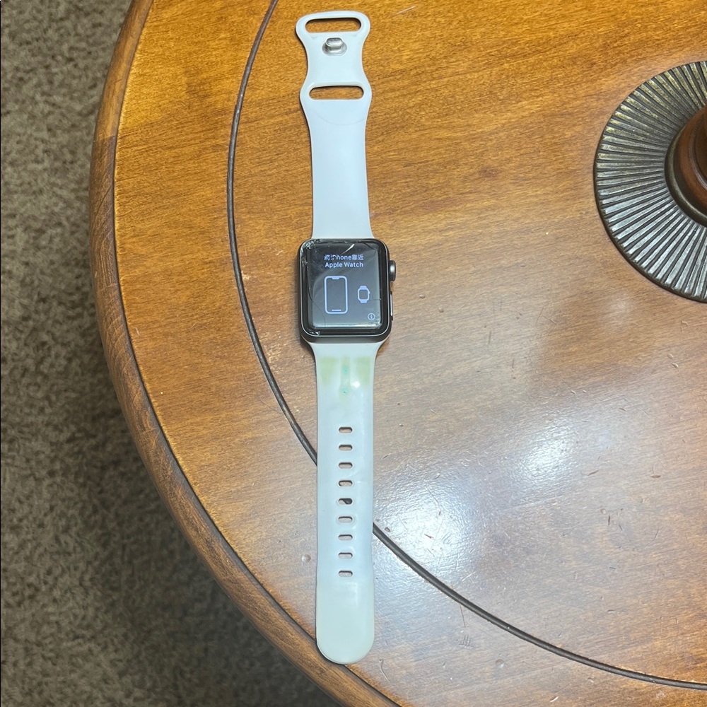 Apple Smartwatch with White Band